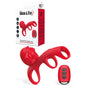 Adam & Eve VIBRATING ROSE COUPLES CAGE - Red USB Rechargeable Vibrating Penis Cage with Wireless Remote - J929 6000