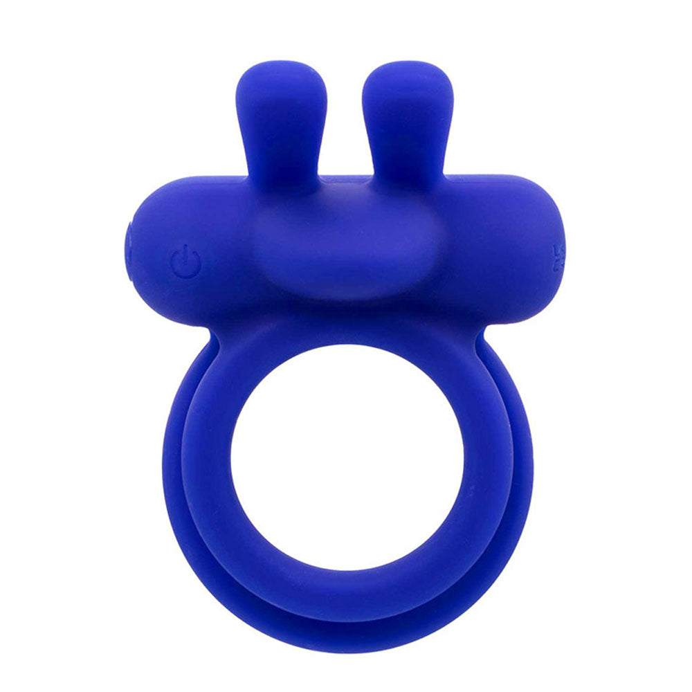 Adam & Eve ROCKIN RABBIT 2.0 - Blue USB Rechargeable Vibrating Cock Ring with Wireless Remote-J937 4000