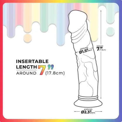 Jellido 18cm Dildo - Clear Coloured 18 cm Dildo