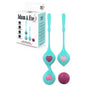 Adam & Eve EVES KEGEL HEARTS - Teal Weighted Kegel Balls - Set of 2 - L030 9000