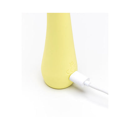 Adam & Eve GROOVY GLOW-UPS Bendie - Yellow 18.4 cm USB Rechargeable G-Spot Vibrator - L180 7000