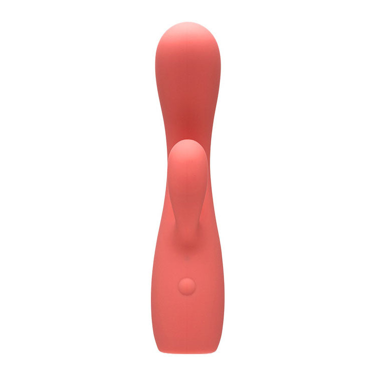 Adam & Eve GROOVY GLOW-UPS Curvie - Red 17.8 cm USB Rechargeable Rabbit Vibrator - L182 0900