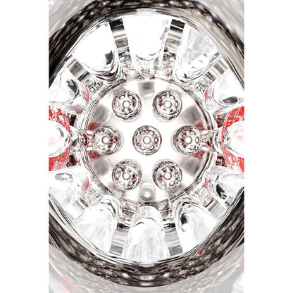 Adam & Eve PLEASURE PRO 3000 - Clear/Red USB Rechargeable Thrusting & Rotating Auto Stroker-L432 6000