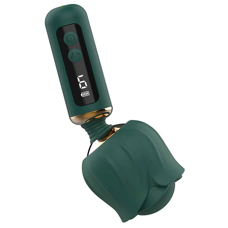 Adam & Eve THE ROYAL ROSE Mini Wand - Green - Green USB Rechargeable Mini Massager Wand - L698 0600