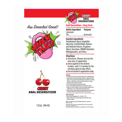 Smack That! Anal Desensitiser - Cherry - Cherry Flavoured Anal Desensitiser - 44 ml Tube-LGBT.431