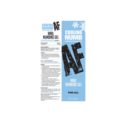 Numb AF - Cooling - Cooling Anal Numbing Cream - 44 ml Tube - LGBT.634