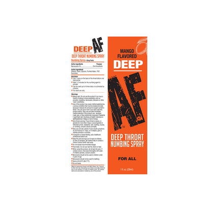 Deep AF - Mango - Mango Flavoured Deep Throat Spray - 29 ml - LGBT.635