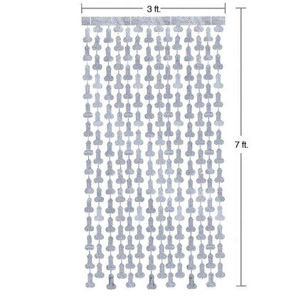 Glitterati - Penis Party Disco Metallic Curtains - Party Doorway Decoration - Set of 2-LGCP.1145