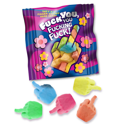  YOU F**KING F**K! - Bag of 25 - Middle Finger Lollies - Bulk Bag of 25 Party Packs - LGCP.1259