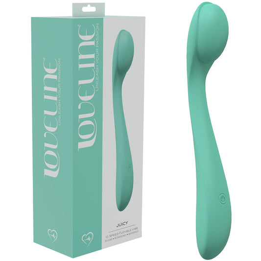 LOVELINE Juicy - Green - GReen 21.5 cm USB Rechargeable Vibrator-LOVU009GRN