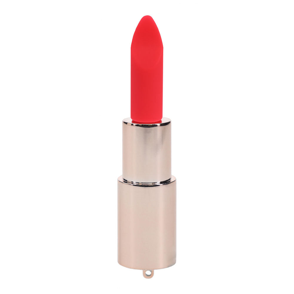 LOVELINE Diamond - Red - Red 8.3 cm USB Rechargeable Lipstick Vibrator - LOVU098IRI