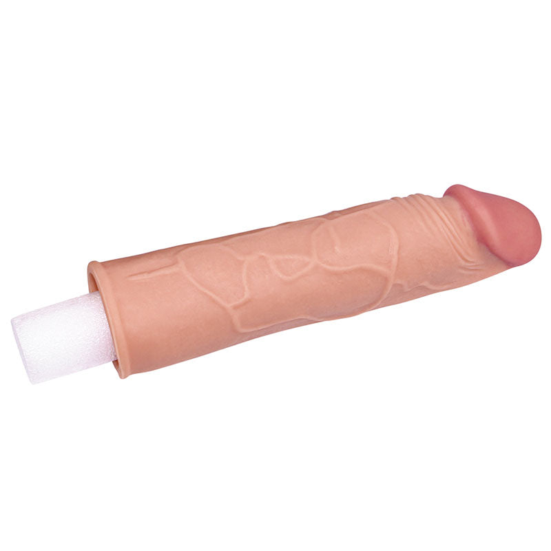 Pleasure X-Tender 1 Sleeve - Flesh 2.54 cm (1) Penis Extension Sleeve-LV1050F