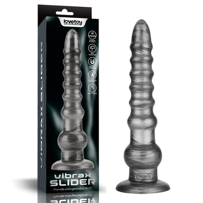 King Sized Vibrating Vibrax Slider - Grey 32.3 cm (12.5) USB Rechargeable Vibrating Dildo-LV121202