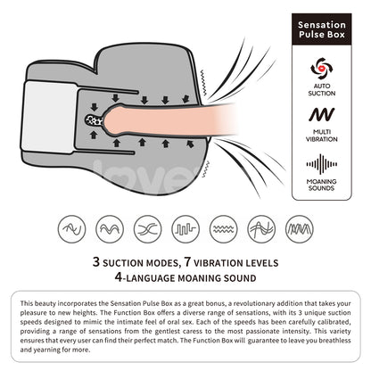 Streetgirls Sensation Pulse - Doggy - Flesh USB Rechargeable Vibrating Sucking & Moaning Doggy masturbator