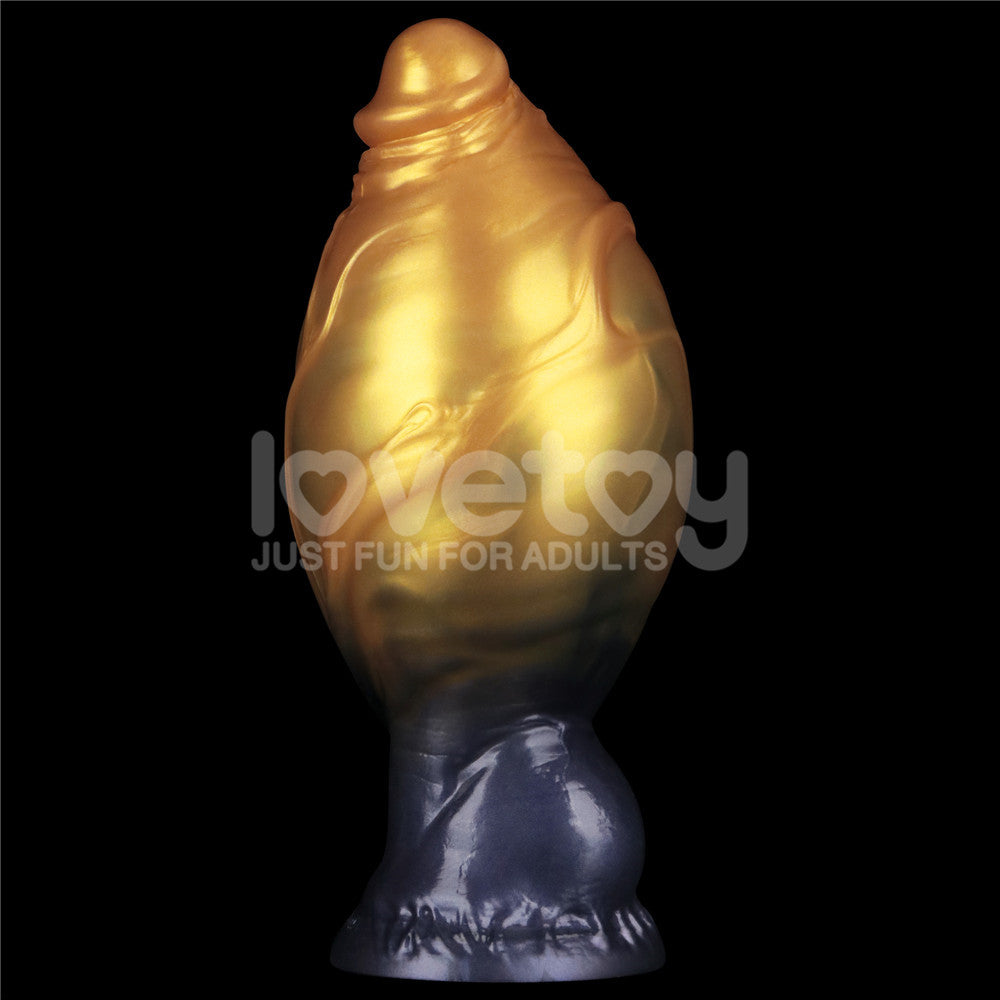 Aerosx 7.5 Inch Dual Density Inflatable Dildo - Gold/Blue 24 cm Inflatable Fantasy Dildo-LV416001