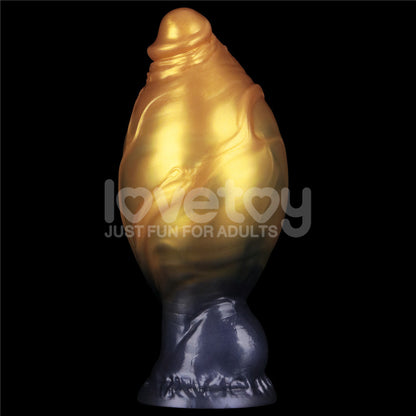 Aerosx 7.5 Inch Dual Density Inflatable Dildo - Gold/Blue 24 cm Inflatable Fantasy Dildo-LV416001