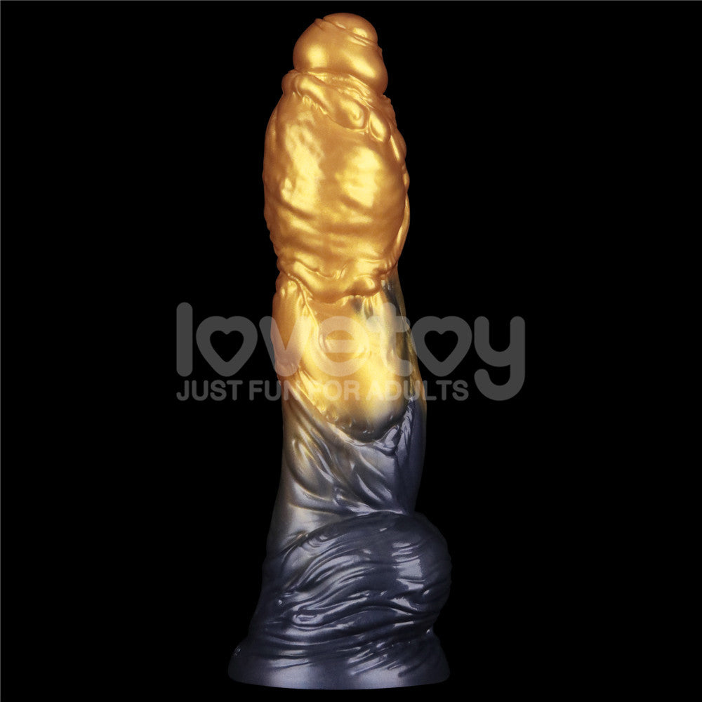 Aerosx 10 Inch Dual Density Inflatable Dildo - Gold/Blue 33 cm Inflatable Fantasy Dildo-LV416003