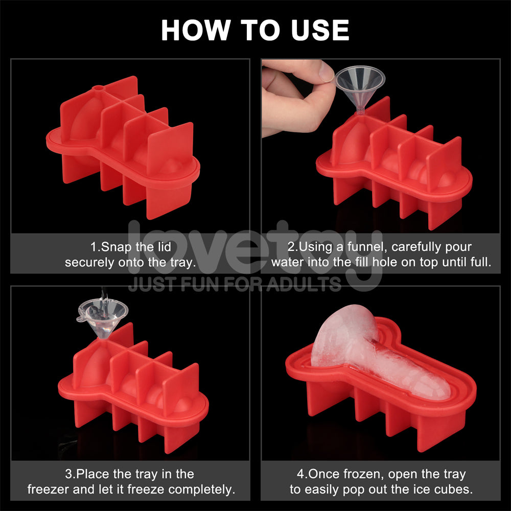 Jokes & Parties Mini Penis Silicone Ice Tray - Novelty Ice Tray - LV765013