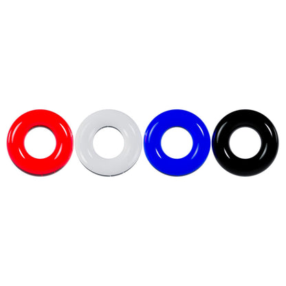 LEVELZ Multicolour Cock Ring Set - 4 Pack - Coloured Cock Rings - 4 Pack-LVL01-0001MUL