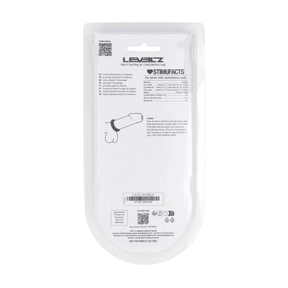 LEVELZ Wide O Silicone Cock Ring Set of 3 - S/M/L - Black Cock Rings - Set of 3 Sizes-LVL01-0014BLK