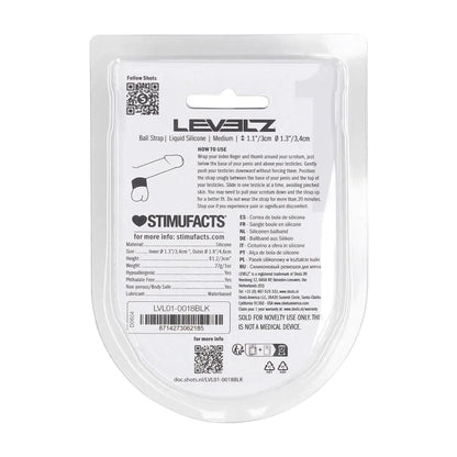 LEVELZ Liquid Silicone Ball Strap - M - Black - Black Ball Strap-LVL01-0018BLK