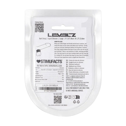 LEVELZ Liquid Silicone Ball Strap - L - Black - Black Ball Strap-LVL01-0019BLK
