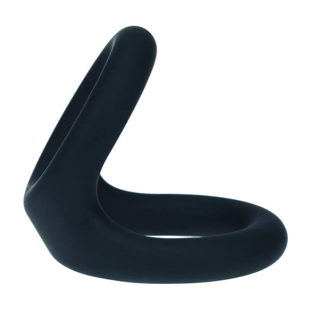 LEVELZ Double O Silicone Cock Ring - M - Black - Black Cock & Balls Rings-LVL01-0026BLK