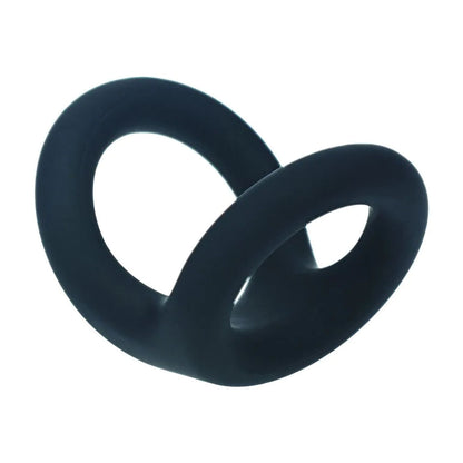 LEVELZ Double O Silicone Cock Ring - M - Black - Black Cock & Balls Rings-LVL01-0026BLK