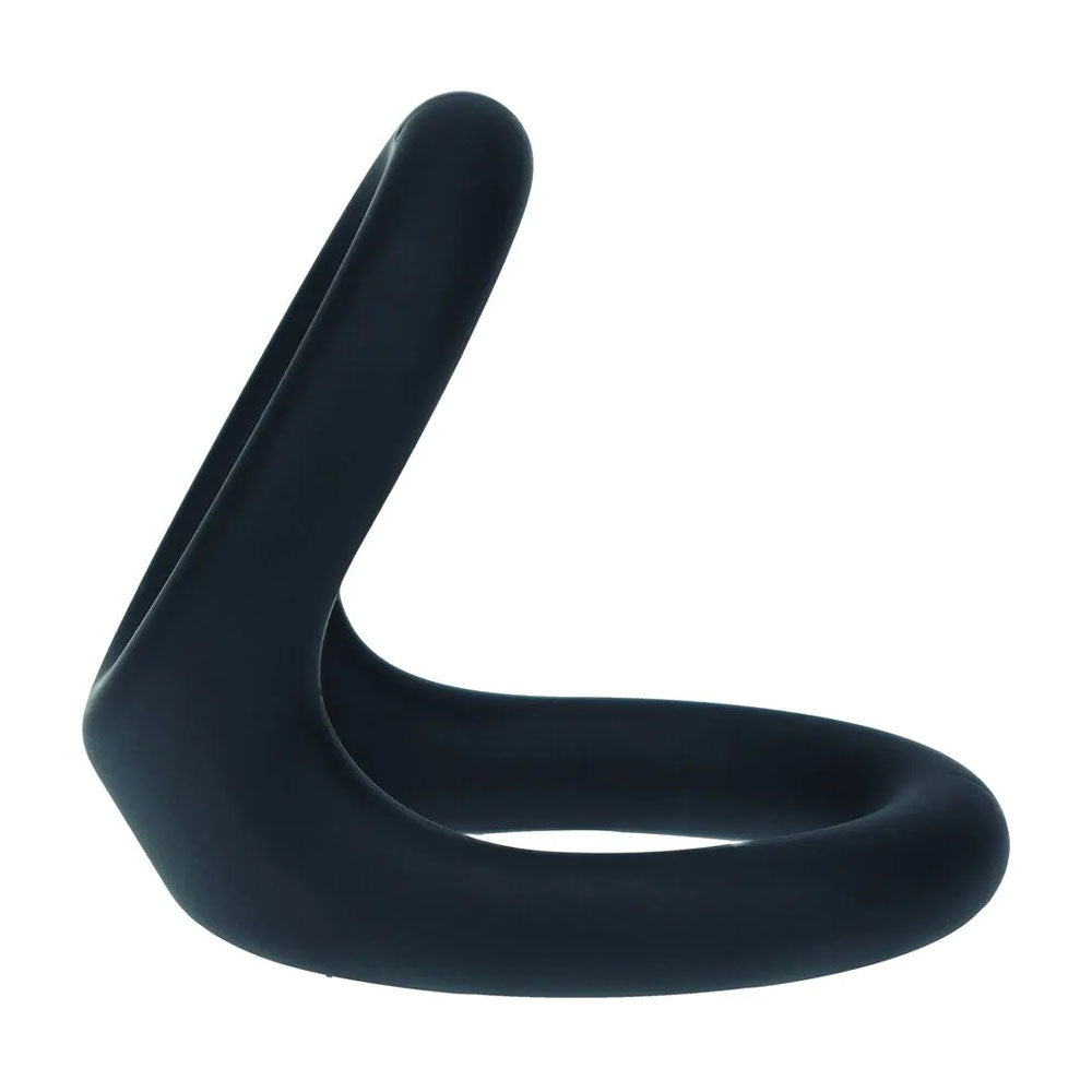 LEVELZ Double O Silicone Cock Ring - L - Black - Black Cock & Balls Rings-LVL01-0027BLK