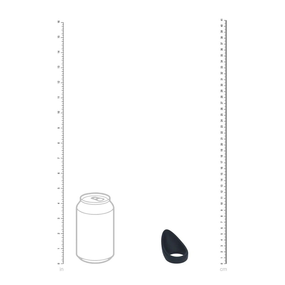 LEVELZ Teardrop Silicone Cock Ring - Black - Black Cock Ring-LVL01-0036BLK