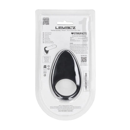 LEVELZ Teardrop Silicone Cock Ring - Black - Black Cock Ring-LVL01-0036BLK