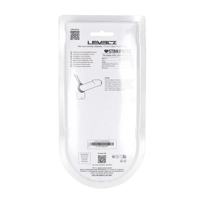 LEVELZ Wide Adjustable Silicone Lasso Cock Ring - Black Adjustable Cock Ring-LVL01-0053BLK