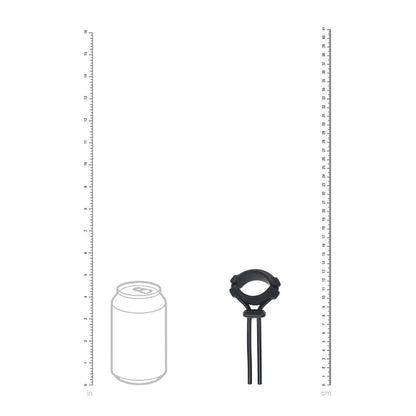 LEVELZ Wide Detachable Lasso Cock Ring - Black - Black Adjustable Cock Ring-LVL01-0054BLK