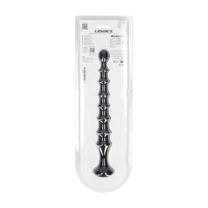 LEVELZ Ribbed Silicone Flared Anal Probe - Black 26.7 cm Anal Beads-LVL02-0030BLK
