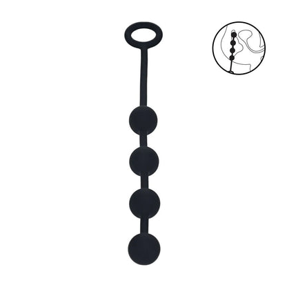 LEVELZ Round Silicone Anal Balls - S - 20mm - Black 23 cm Small Anal Balls-LVL02-0033BLK