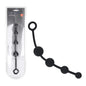 LEVELZ Curved Silicone Anal Beads - Black - Black 29.5 cm Anal Beads-LVL02-0037BLK