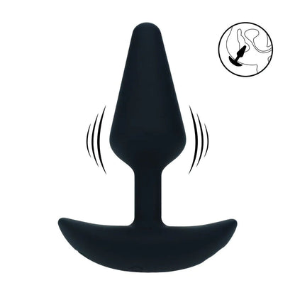 LEVELZ Classic Vibrating Silicone Anal Plug - Small - Black Small USB Rechargeable Butt Plug-LVL03-0012BLK