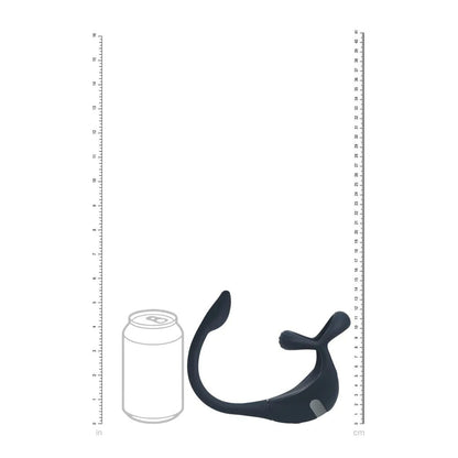 LEVELZ Remote Controlled Vibrating TriO Cock Ring with Prostate Stimulator - Black USB Rechargeable Vibrating Cock Ring with Anal Plug-LVL03-0032BLK