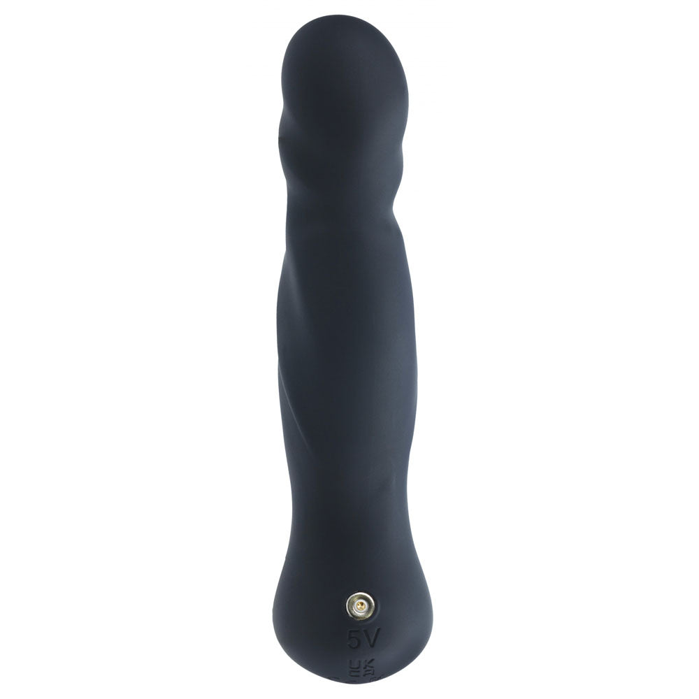 LEVELZ Vibrating & Thrusting Silicone Prostate Massager - Black 14.7 cm USB Rechargeable Thrusting Prostate Massager - LVL03-0036BLK
