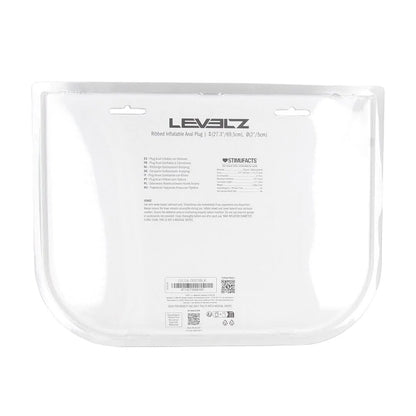 LEVELZ Ribbed Inflatable Anal Plug - Black Inflatable Butt Plug-LVL04-0001BLK