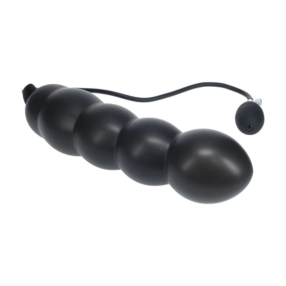 LEVELZ Beaded Inflatable Anal Plug - Black Inflatable Butt Plug-LVL04-0002BLK