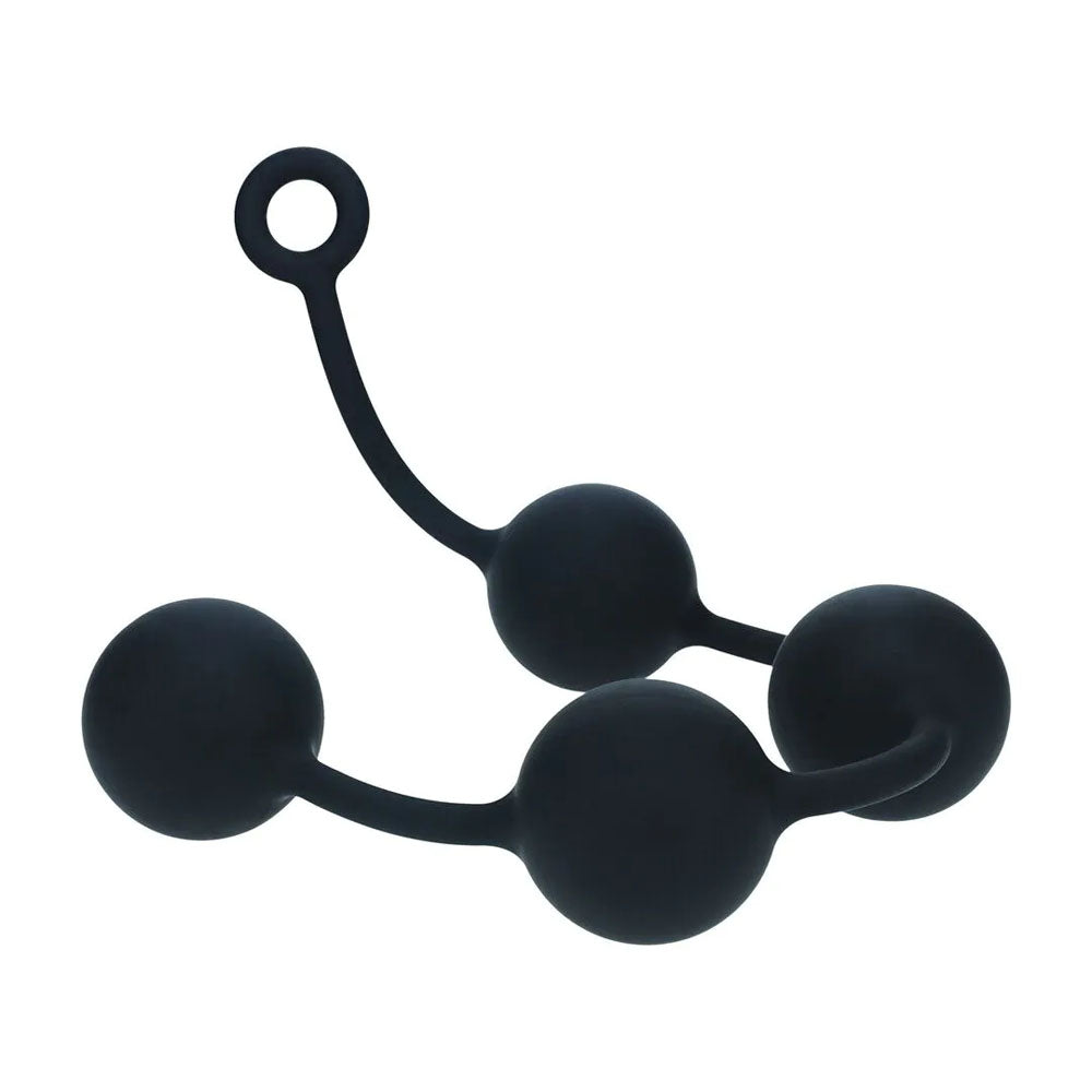 LEVELZ Round Anal Balls - XXL - 60mm - Black 52.5 cm XXL Anal Beads-LVL09-0001BLK