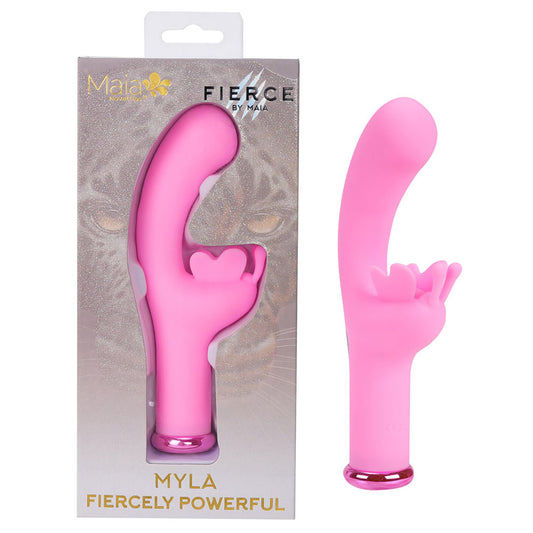 Maia MYLA - Pink - Pink 15.9 cm USB Rechargeable Butterfly Vibrator-MA24-19-PINK