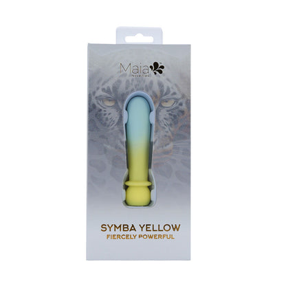 Maia SYMBA - Yellow - Yellow 10.8 cm USB Rechargeable Powerful Bullet - MA25-13-YELLOW