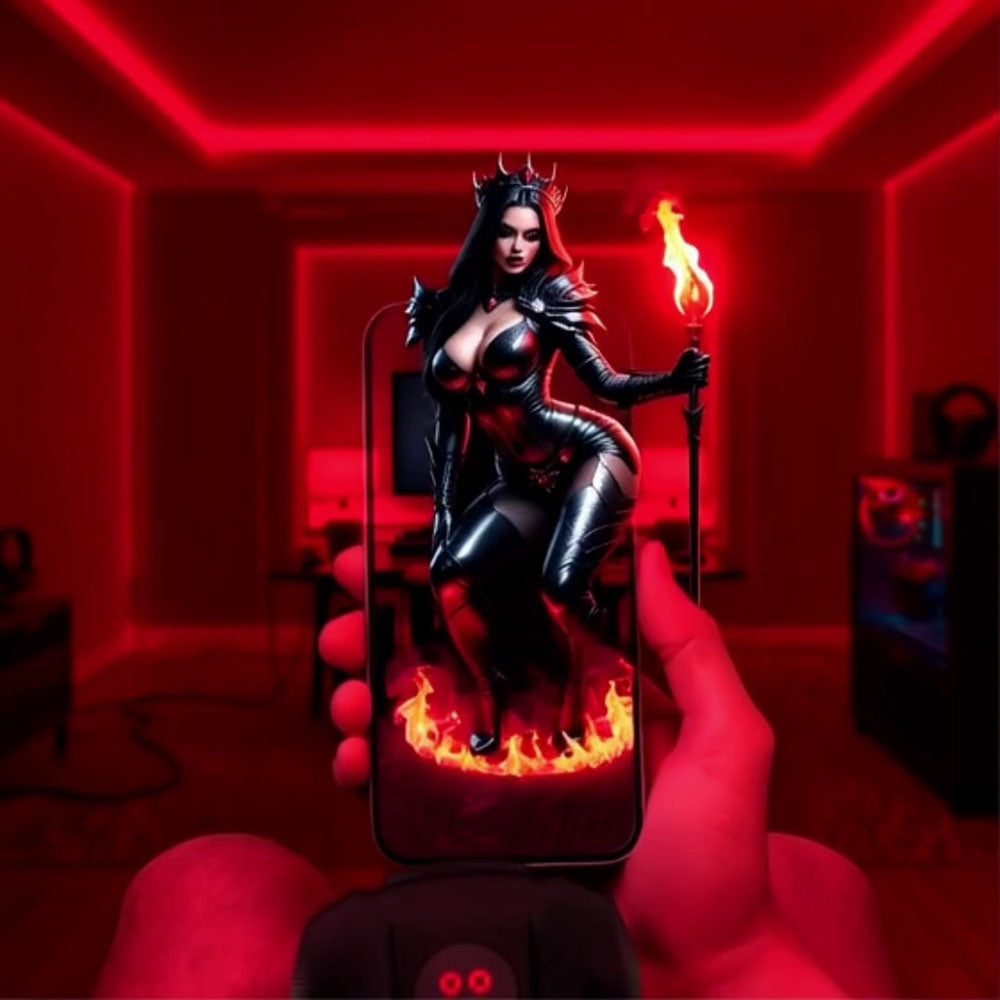 MASTURS Raven - USB Rechargeable Vibrating and Sucking Auto Stroker with Augmented Reality-MAS002BLK