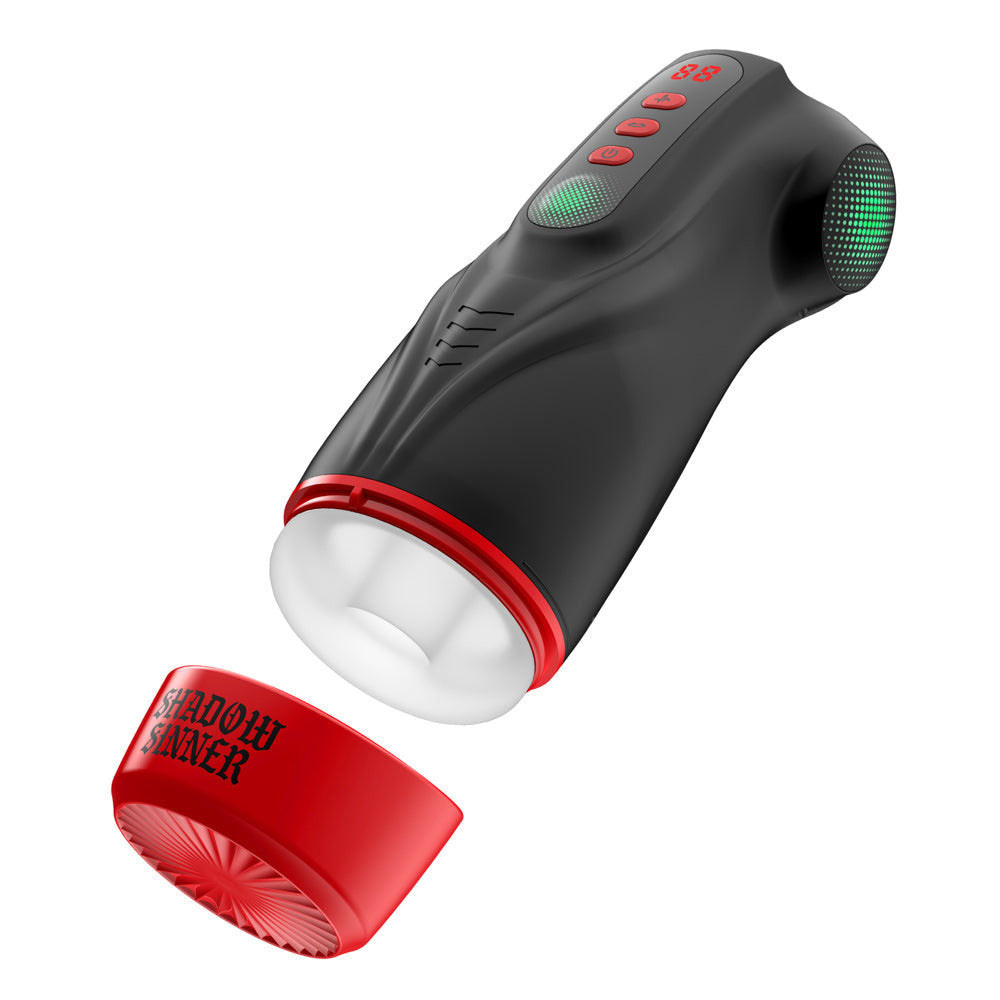 MASTURS Raven - USB Rechargeable Vibrating and Sucking Auto Stroker with Augmented Reality-MAS002BLK