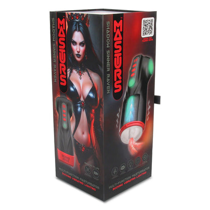 MASTURS Raven - USB Rechargeable Vibrating and Sucking Auto Stroker with Augmented Reality-MAS002BLK