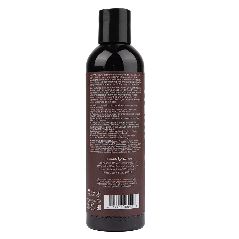 Hemp Seed Massage & Body Oil - Skinny Dip (Vanilla & Fairy Floss) Scented - 237 ml Bottle-MAS021