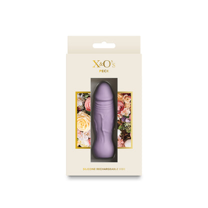 X & Os Peck - Lavender 9.9 cm USB Rechargeable Bullet - NSN-0321-01
