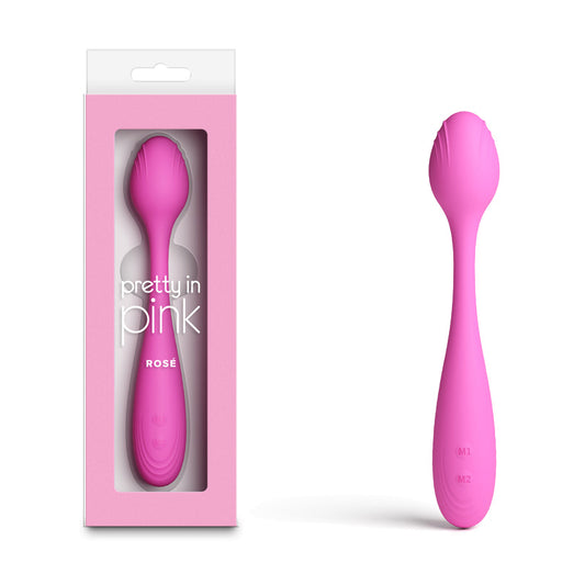 Pretty in Pink Rose - Pink - Pink 19.4 cm USB Rechargeable Vibrator - NSN-0365-24